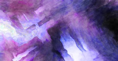 Soyut suluboya sanat eserleri. Fırça boyalı dijital resim. Renkli yaratıcı suluboya çizimi.