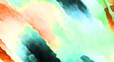 Soyut suluboya sanat eserleri. Fırça boyalı dijital resim. Renkli yaratıcı suluboya çizimi.