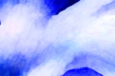 Soyut suluboya sanat eserleri. Fırça boyalı dijital resim. Renkli yaratıcı suluboya çizimi.