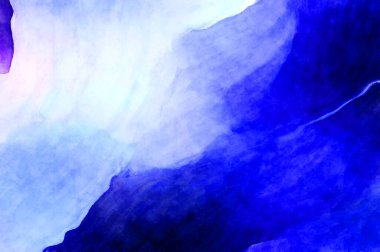 Soyut suluboya sanat eserleri. Fırça boyalı dijital resim. Renkli yaratıcı suluboya çizimi.