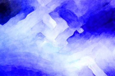 Soyut suluboya sanat eserleri. Fırça boyalı dijital resim. Renkli yaratıcı suluboya çizimi.