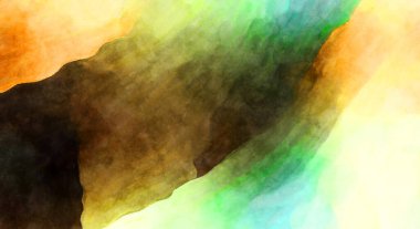 Soyut suluboya sanat eserleri. Fırça boyalı dijital resim. Renkli yaratıcı suluboya çizimi.