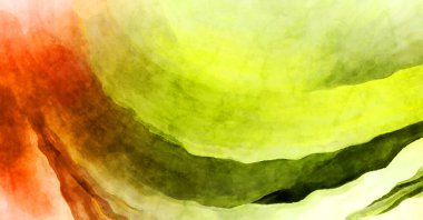 Soyut suluboya sanat eserleri. Fırça boyalı dijital resim. Renkli yaratıcı suluboya çizimi.