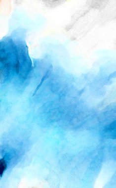 Soyut suluboya sanat eserleri. Fırça boyalı dijital resim. Renkli yaratıcı suluboya çizimi.