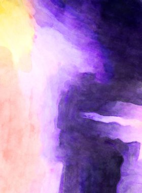 Soyut suluboya sanat eserleri. Fırça boyalı dijital resim. Renkli yaratıcı suluboya çizimi.