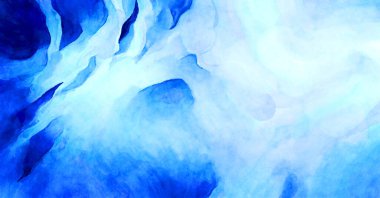 Soyut suluboya sanat eserleri. Fırça boyalı dijital resim. Renkli yaratıcı suluboya çizimi.