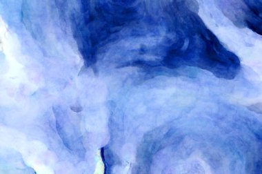 Soyut suluboya sanat eserleri. Fırça boyalı dijital resim. Renkli yaratıcı suluboya çizimi.