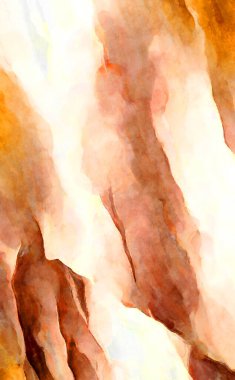 Soyut suluboya sanat eserleri. Fırça boyalı dijital resim. Renkli yaratıcı suluboya çizimi.