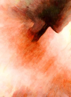 Soyut suluboya sanat eserleri. Fırça boyalı dijital resim. Renkli yaratıcı suluboya çizimi.