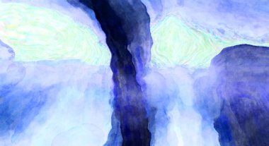 Soyut suluboya sanat eserleri. Fırça boyalı dijital resim. Renkli yaratıcı suluboya çizimi.