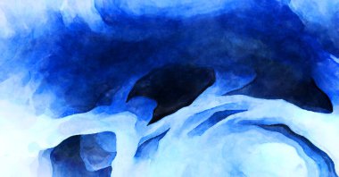 Soyut suluboya sanat eserleri. Fırça boyalı dijital resim. Renkli yaratıcı suluboya çizimi.