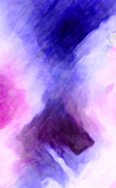 Soyut suluboya sanat eserleri. Fırça boyalı dijital resim. Renkli yaratıcı suluboya çizimi.