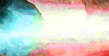 Soyut suluboya sanat eserleri. Fırça boyalı dijital resim. Renkli yaratıcı suluboya çizimi.