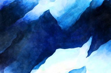 Soyut suluboya sanat eserleri. Fırça boyalı dijital resim. Renkli yaratıcı suluboya çizimi.