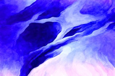 Soyut suluboya sanat eserleri. Fırça boyalı dijital resim. Renkli yaratıcı suluboya çizimi.