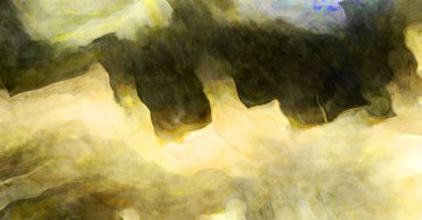 Soyut suluboya sanat eserleri. Fırça boyalı dijital resim. Renkli yaratıcı suluboya çizimi.