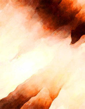 Soyut suluboya sanat eserleri. Fırça boyalı dijital resim. Renkli yaratıcı suluboya çizimi.