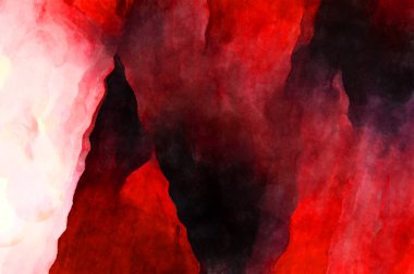 Soyut suluboya sanat eserleri. Fırça boyalı dijital resim. Renkli yaratıcı suluboya çizimi.