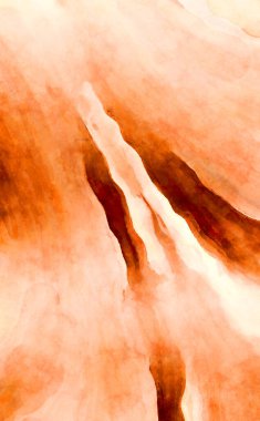 Soyut suluboya sanat eserleri. Fırça boyalı dijital resim. Renkli yaratıcı suluboya çizimi.