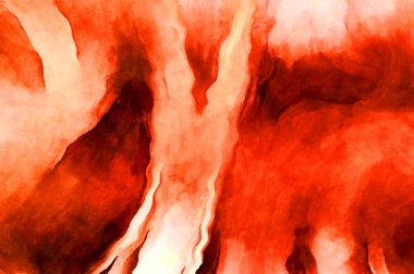 Soyut suluboya sanat eserleri. Fırça boyalı dijital resim. Renkli yaratıcı suluboya çizimi.