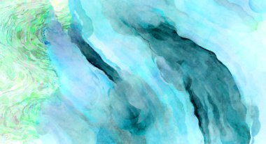 Soyut suluboya sanat eserleri. Fırça boyalı dijital resim. Renkli yaratıcı suluboya çizimi.