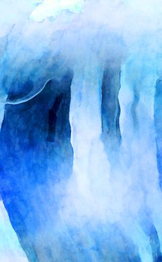 Soyut suluboya sanat eserleri. Fırça boyalı dijital resim. Renkli yaratıcı suluboya çizimi.