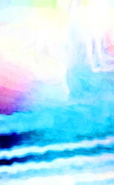 Soyut suluboya sanat eserleri. Fırça boyalı dijital resim. Renkli yaratıcı suluboya çizimi.