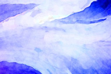 Soyut suluboya sanat eserleri. Fırça boyalı dijital resim. Renkli yaratıcı suluboya çizimi.