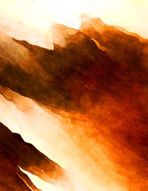 Soyut suluboya sanat eserleri. Fırça boyalı dijital resim. Renkli yaratıcı suluboya çizimi.