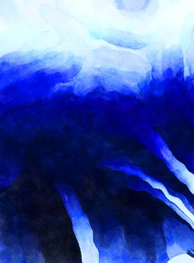 Soyut suluboya sanat eserleri. Fırça boyalı dijital resim. Renkli yaratıcı suluboya çizimi.