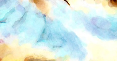 Soyut suluboya sanat eserleri. Fırça boyalı dijital resim. Renkli yaratıcı suluboya çizimi.