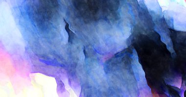 Soyut suluboya sanat eserleri. Fırça boyalı dijital resim. Renkli yaratıcı suluboya çizimi.