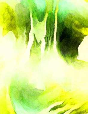 Soyut suluboya sanat eserleri. Fırça boyalı dijital resim. Renkli yaratıcı suluboya çizimi.