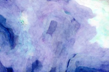 Soyut suluboya sanat eserleri. Fırça boyalı dijital resim. Renkli yaratıcı suluboya çizimi.