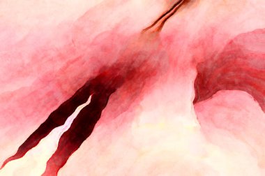 Soyut suluboya sanat eserleri. Fırça boyalı dijital resim. Renkli yaratıcı suluboya çizimi.