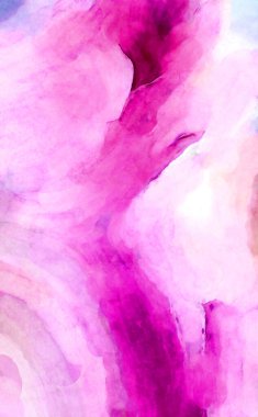 Soyut suluboya sanat eserleri. Fırça boyalı dijital resim. Renkli yaratıcı suluboya çizimi.