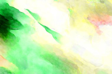 Soyut suluboya sanat eserleri. Fırça boyalı dijital resim. Renkli yaratıcı suluboya çizimi.