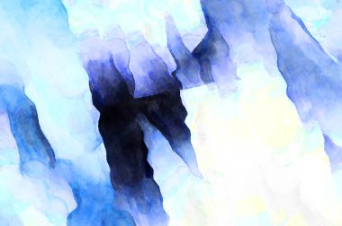 Soyut suluboya sanat eserleri. Fırça boyalı dijital resim. Renkli yaratıcı suluboya çizimi.