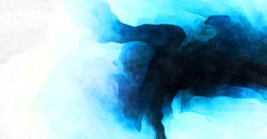 Soyut suluboya sanat eserleri. Fırça boyalı dijital resim. Renkli yaratıcı suluboya çizimi.