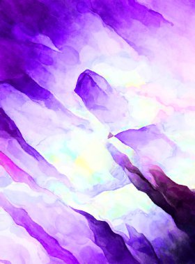 Soyut suluboya sanat eserleri. Fırça boyalı dijital resim. Renkli yaratıcı suluboya çizimi.