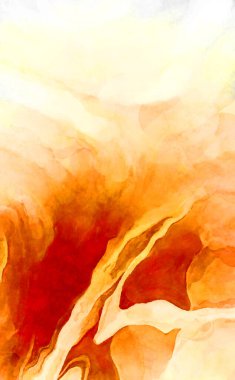 Soyut suluboya sanat eserleri. Fırça boyalı dijital resim. Renkli yaratıcı suluboya çizimi.