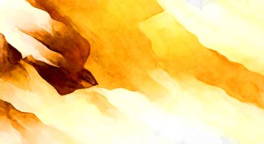 Soyut suluboya sanat eserleri. Fırça boyalı dijital resim. Renkli yaratıcı suluboya çizimi.