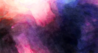 Soyut suluboya sanat eserleri. Fırça boyalı dijital resim. Renkli yaratıcı suluboya çizimi.