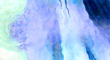 Soyut suluboya sanat eserleri. Fırça boyalı dijital resim. Renkli yaratıcı suluboya çizimi.