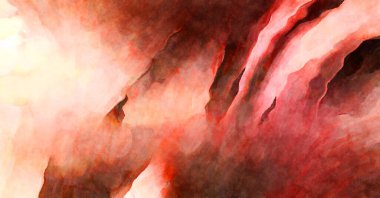 Soyut suluboya sanat eserleri. Fırça boyalı dijital resim. Renkli yaratıcı suluboya çizimi.