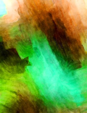 Soyut suluboya sanat eserleri. Fırça boyalı dijital resim. Renkli yaratıcı suluboya çizimi.