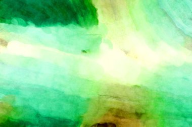 Soyut suluboya sanat eserleri. Fırça boyalı dijital resim. Renkli yaratıcı suluboya çizimi.