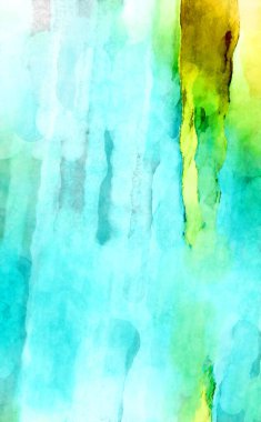 Soyut suluboya sanat eserleri. Fırça boyalı dijital resim. Renkli yaratıcı suluboya çizimi.