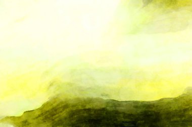 Soyut suluboya sanat eserleri. Fırça boyalı dijital resim. Renkli yaratıcı suluboya çizimi.