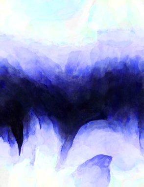 Soyut suluboya sanat eserleri. Fırça boyalı dijital resim. Renkli yaratıcı suluboya çizimi.